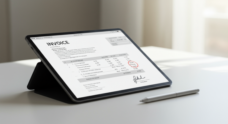 Document PDF de devis professionnel avec signature électronique